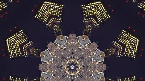 Panorama frame Star pattern made with San Francisco Bay Skyline Stock Photos