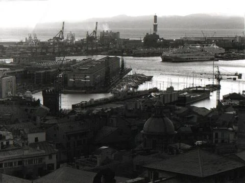 Panorama of Genoa Stock Photos