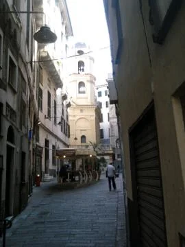 Panorama of Genoa Stock Photos