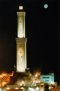 Panorama of Genoa Stock Photos
