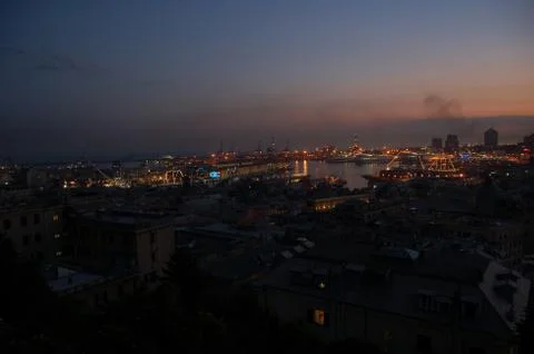 Panorama of Genoa Stock Photos