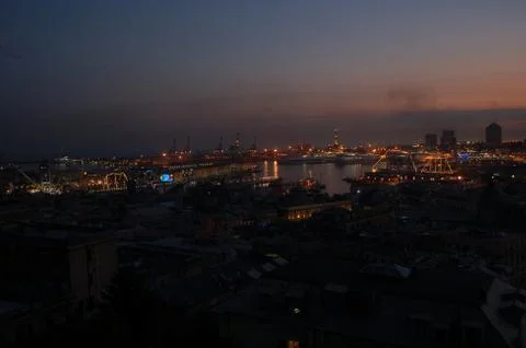 Panorama of Genoa Stock Photos