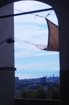 Panorama of Genoa Stock Photos