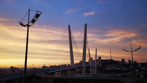 Panorama of the Golden bridge Vídeo Stock 116551383