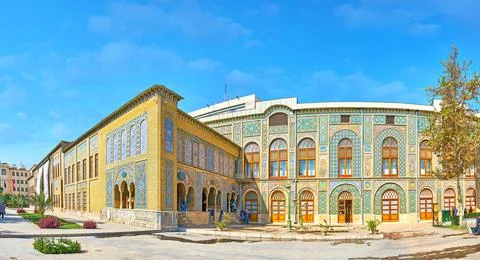 Panorama of Golestan edifices, Tehran Stock Photos