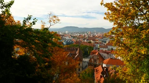 Panorama of Graz Video stock 63212717