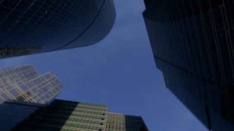 Panorama of group skyscrapers Stock Footage 24770467