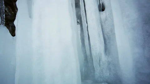Panorama of Hanging Icicle Video stock 42689295
