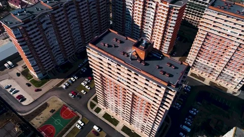 Panorama From The Height Of The Residential Complex. Stock Footage 148963884