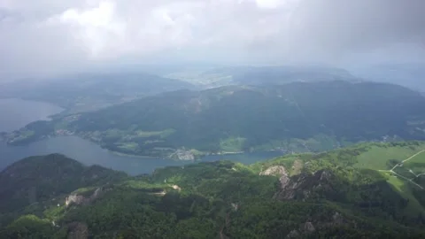 Panorama high in the mountains at an altitude of 2.000 m Video stock 243340101