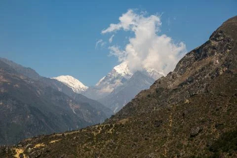 Panorama Himalayas Stock Photos