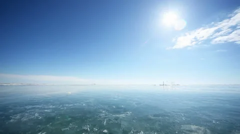 Panorama on the ice forward and backward Stock Footage 36602796