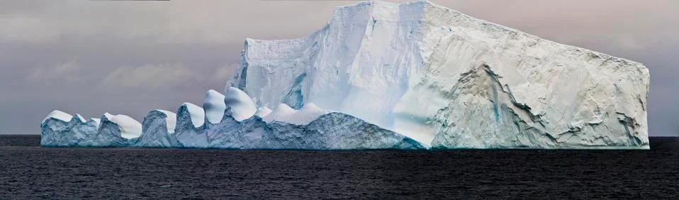 Panorama of iceberg in Antarctica near the island of king George Stock Photos