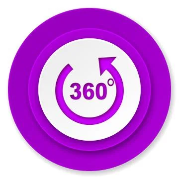 Panorama icon, violet button. Stock Illustration