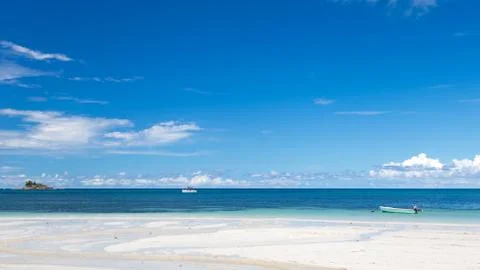 Panorama of the indian ocean Stock Photos