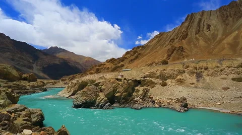 Panorama in the Indus Valley Stock Footage 43019225