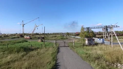 Panorama industrial zone Stock Footage 68941391