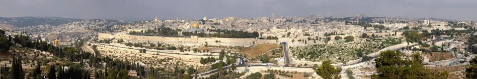 Panorama of Jerusalem Stock Photos