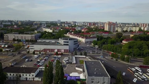 Panorama of Kalinin Square and Leninsky Avenue Stock Footage 76859437
