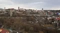 Panorama of Kamianets-Podilskyi city in western Ukraine HD Footage