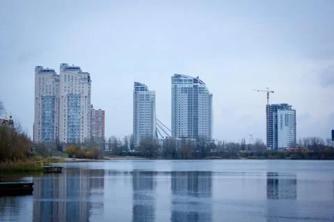 Panorama of Kiev Stock Photos