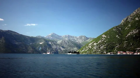 Panorama of Kotor Bay Stockbeeldmateriaal 39803154