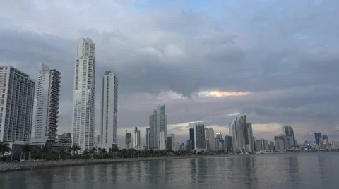Panorama, La Cinta Costera, Panama City, Panama Stock Footage 47899200