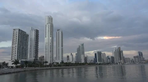 Panorama, La Cinta Costera, Panama City, Panama Stock Footage 47899204