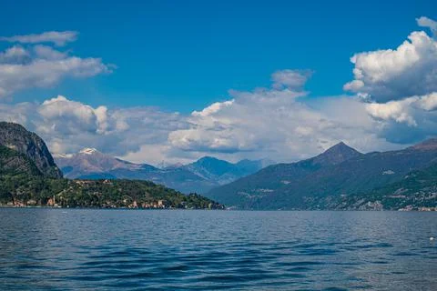 Panorama on Lake Como. Stock Photos