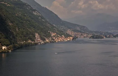 Panorama of Lake Como. Stock Photos