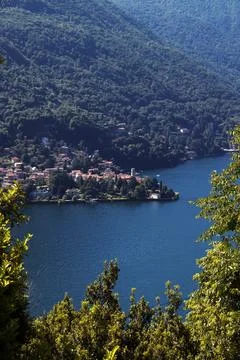 Panorama of Lake Como. Stock Photos