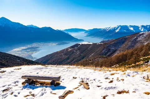 Panorama of Lake Como. Stock Photos