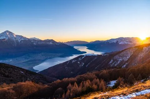 Panorama of Lake Como. 写真素材