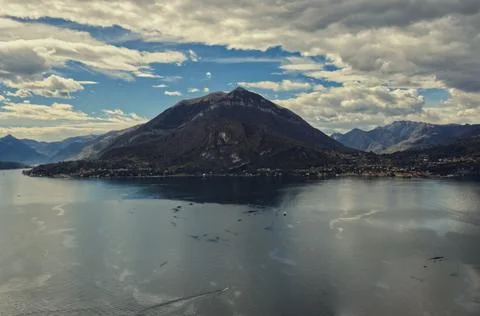 Panorama of Lake Como in Vezio. Stock Photos