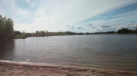 Panorama of the Lake Stock Footage 11058662