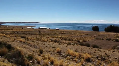 Panorama of lake Titicaca 動画素材 60373570