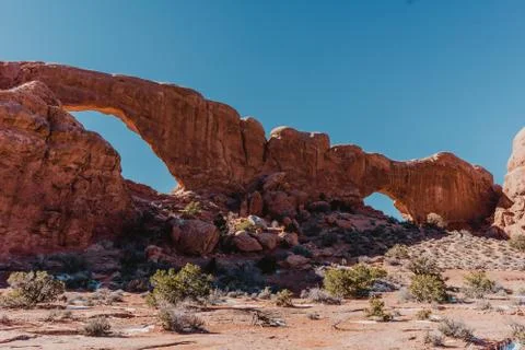 Panorama landscape of Moab Utah.  Stock Photos