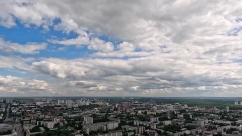 A panorama of a large developing city with diverse architecture. Stock Footage 328227882