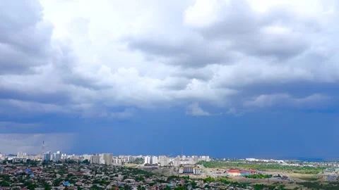 A panorama of a large developing city with diverse architecture. Stock Footage 340896655