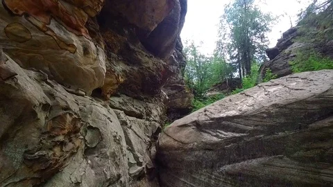 Panorama of large stones 스톡 동영상 74321971