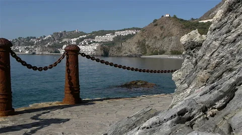 Panorama left onto the promenade Stock Footage 41613856