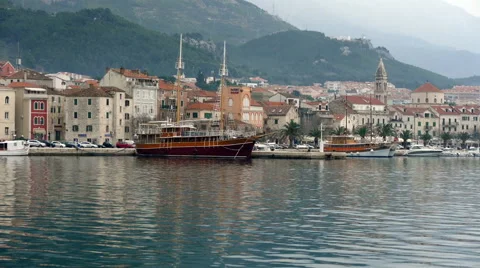 Panorama of Makarska Stock Footage 63452839