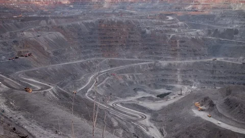 Panorama of a mining quarry Stock Footage 218920429