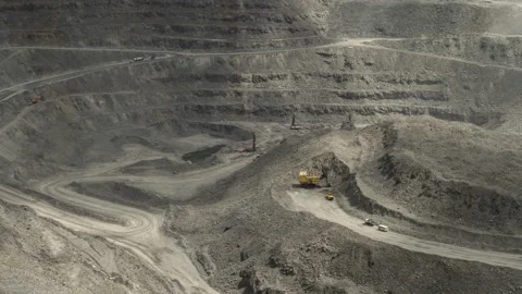 Panorama of a mining quarry Stock Footage 218989354