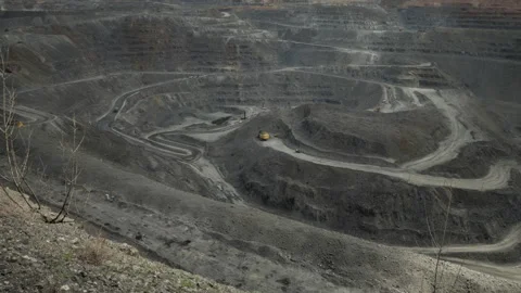 Panorama of a mining quarry Stock Footage 218989632