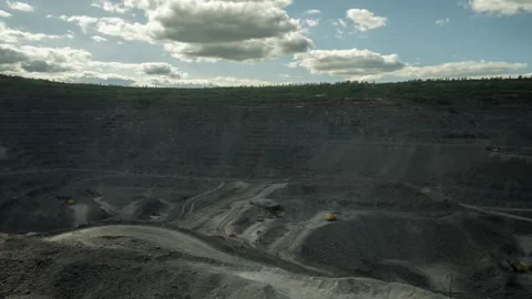 Panorama of a mining quarry Stock Footage 218990291