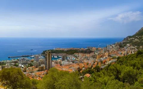 Panorama of Monaco Stock Photos