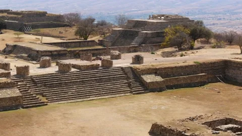 Panorama of Monte Albán from the North Platform. 스톡 동영상 239480261
