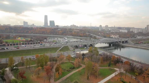 Panorama of Moscow from hexacopter. Stock Footage 44752141