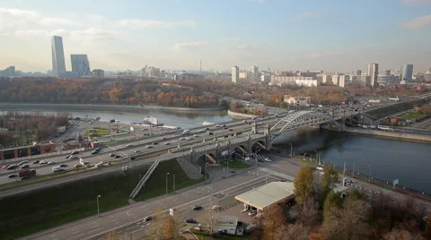 Panorama of Moscow from hexacopter. Stock Footage 44752524